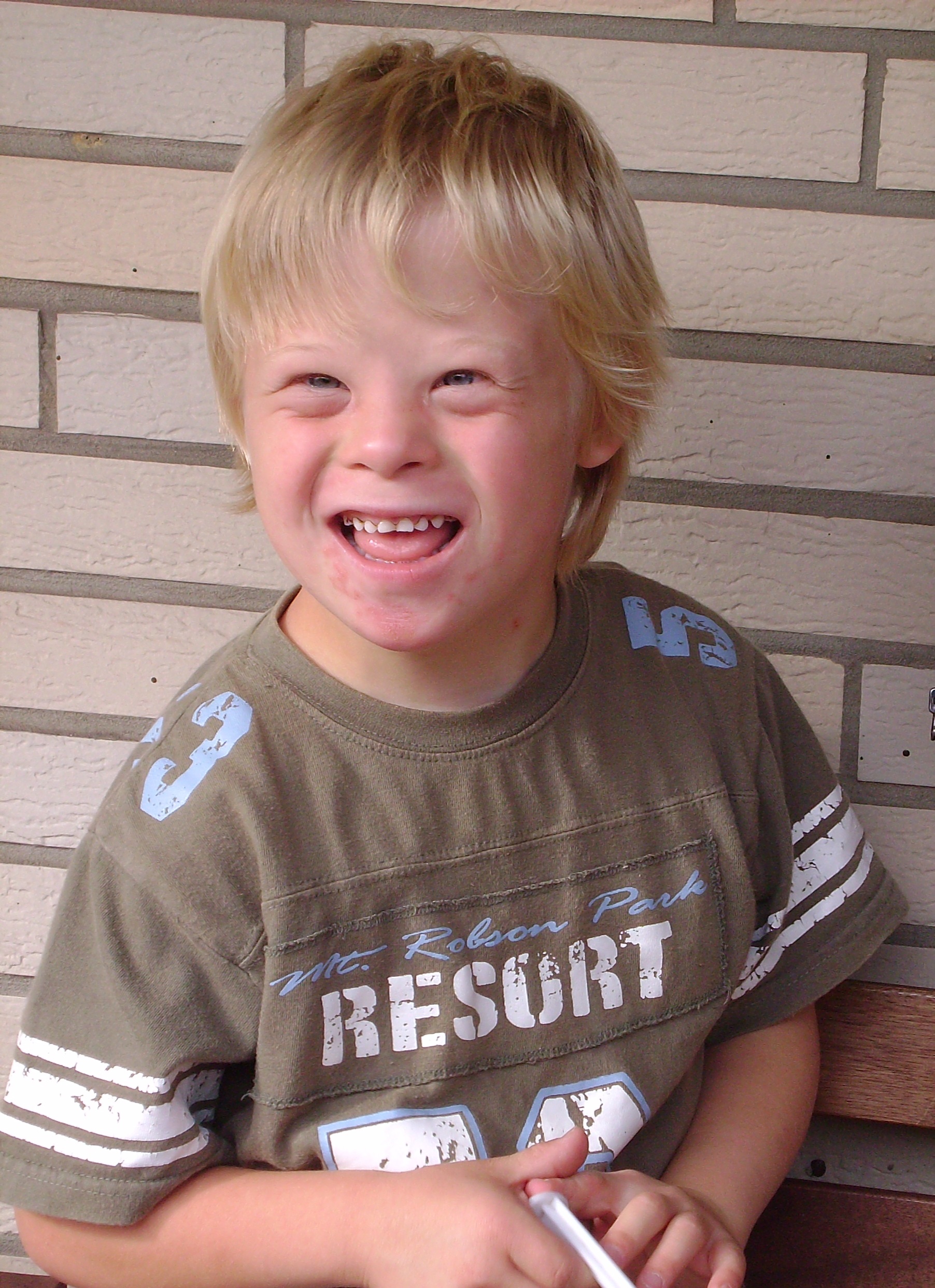 Young boy with Down syndrome