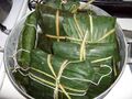 Nacatamales in steamer