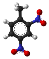 3D ball model of 2,4-Dinitrotoluene