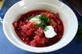 Borscht with cream