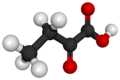 2-Oxobutanoic acid 3D ball