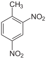 Structural formula of 2,4-Dinitrotoluene