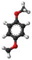 1,4-Dimethoxybenzene 3D balls