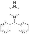 Diphenylmethylpiperazine structure