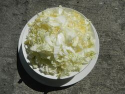 Sliced Napa cabbage