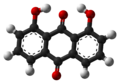 1,8-Dihydroxyanthraquinone 3D balls