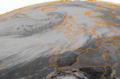 The Braer Storm of January 1993, a notable example of explosive cyclogenesis.