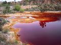 Red lagoon at Losal Mine