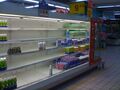 Empty milk shelves during the scandal