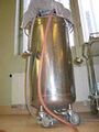 Container containing embalming fluid