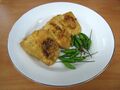 Tahu isi goreng with chili peppers