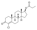 Chemical structure of Clostebol propionate