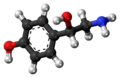 Ball-and-stick model of (S)-Octopamine