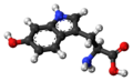 3D ball model of 5-Hydroxy-L-Tryptophan