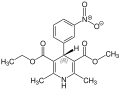 Structural formula of (R)-Nitrendipine