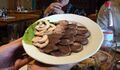 Horsemeat platter, a Tatar delicacy