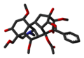 Aconitine Crystal 3D Sticks Skeletal