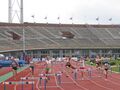 400m hurdles race.