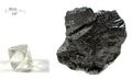 Diamond and graphite with scale