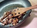 Baby Bella Mushrooms Being Sautéed
