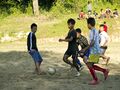 Playing soccer in Manipur, India