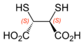 (2S,3S)-2,3-dimercaptosuccinic acid 2D skeletal B configurations