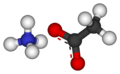 Ammonium acetate 3D ball model