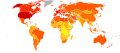World map of energy consumption 2001-2003