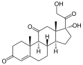 Cortison molecule structure