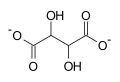 Diagram of the tartrate molecule
