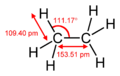 Ethane staggered conformation