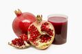 Pomegranate juice in a glass