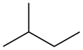 Isopentane 2D Skeletal Structure