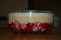 Trifle with cream layer