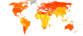 World map of energy consumption 1979-1981