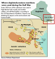 Map of Gulf War Illness and depleted uranium exposure