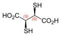 (2S,3S)-2,3-dimercaptosuccinic acid 2D skeletal A configurations