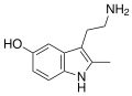 2-Methyl-5-hydroxytryptamine chemical structure