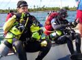 Preparing for a decompression dive