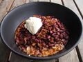 Frijoles colorados con anacates