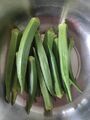 Okra, often used in Southern dishes and known for its edible pods.