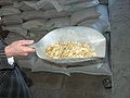 Crushed hops used in brewing