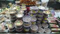 Dodols sold in a market in Sri Lanka