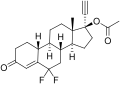 6,6-Difluoronorethisterone acetate structure