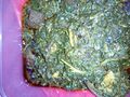 Afang soup served in a bowl