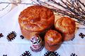 Paska bread with traditional decorations
