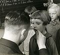 School dentist examining a child