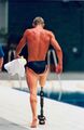 General views of the swimming events at the 1996 Atlanta Olympics.
