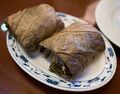 Lo mai gai served on a plate