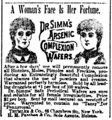 Arsenic complexion wafers advertisement